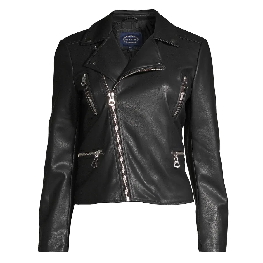 Walmart x Scoop Collection - Scoop Vegan Leather Bike Jacket