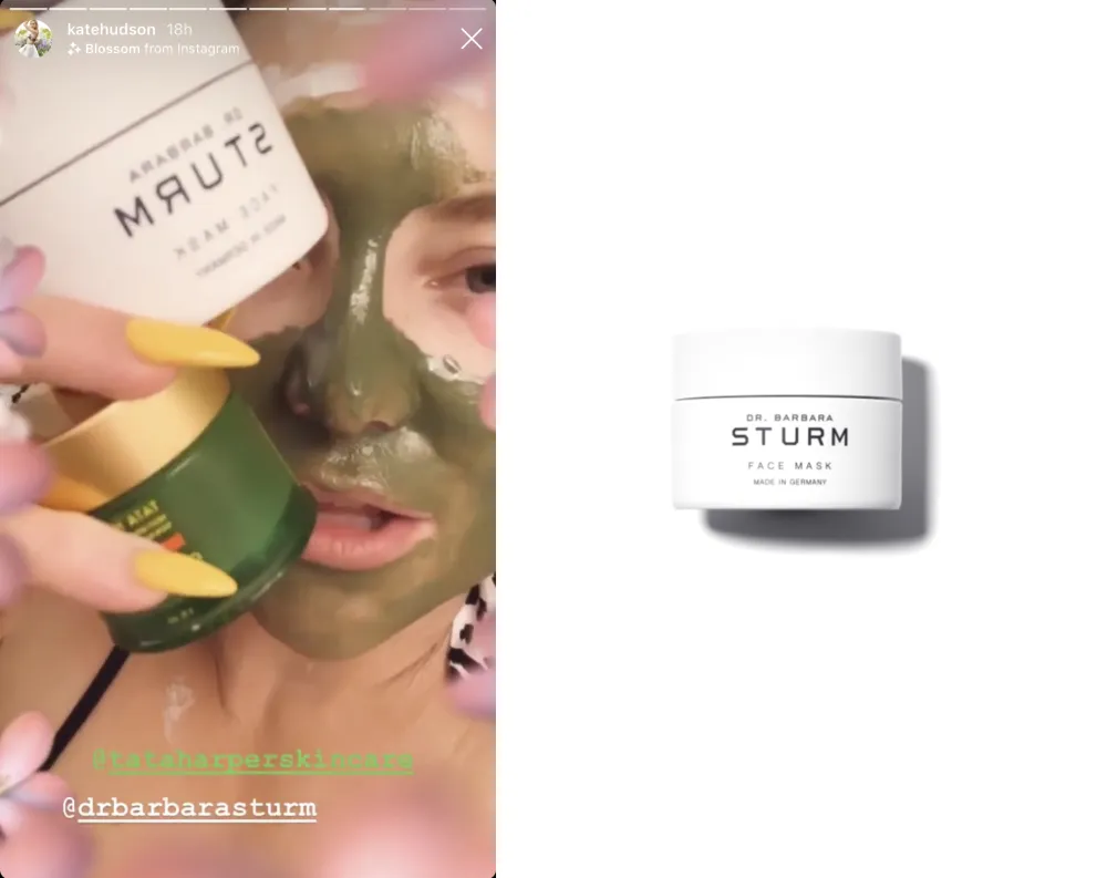 kate hudson face mask