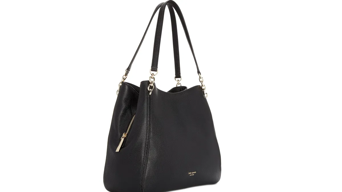kate spade new york Hailey Leather Shoulder Bag black
