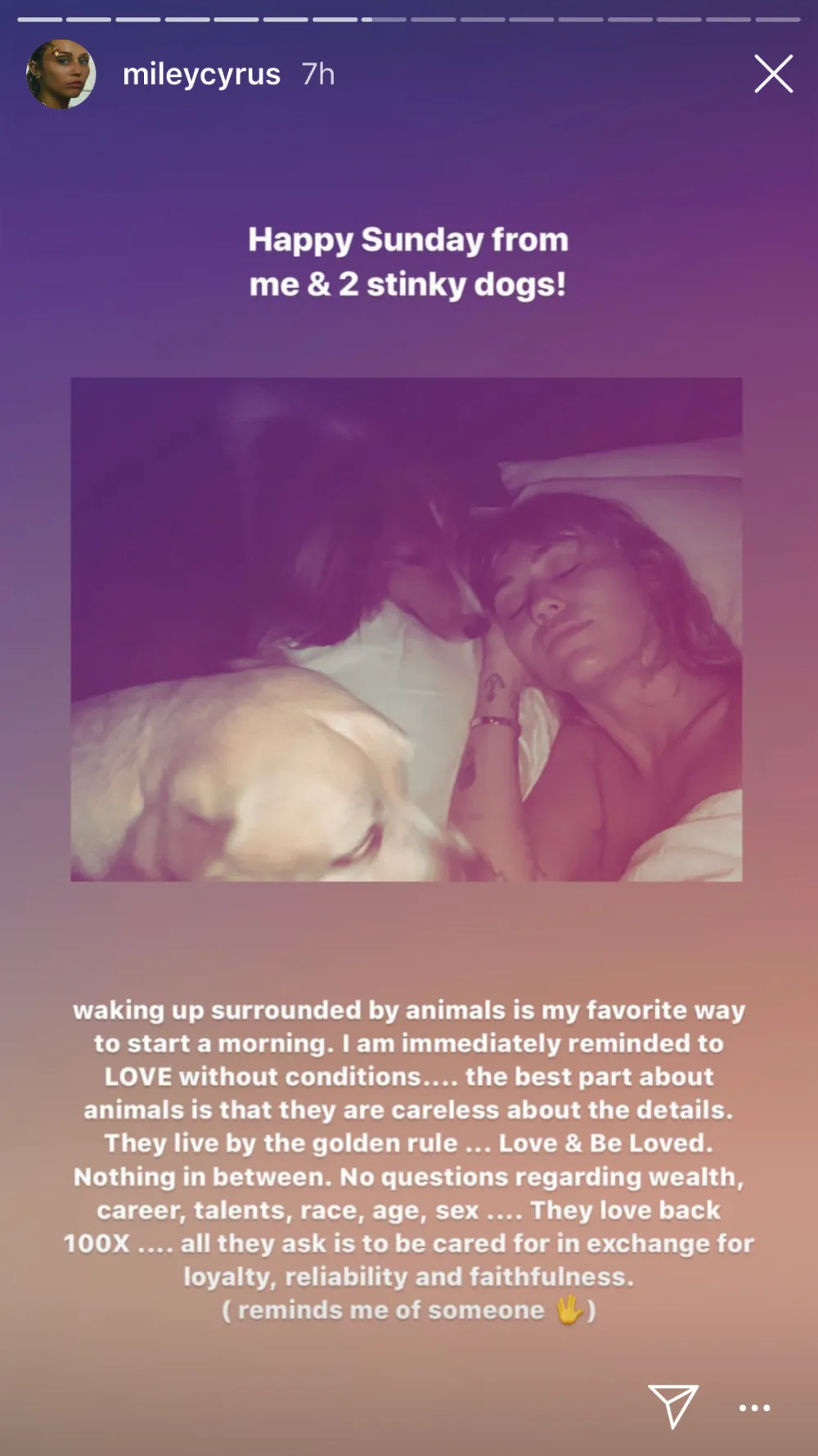 Miley Cyrus Appears to Shade Exes Kaitlynn Carter and Liam Hemsworth in Post About Love