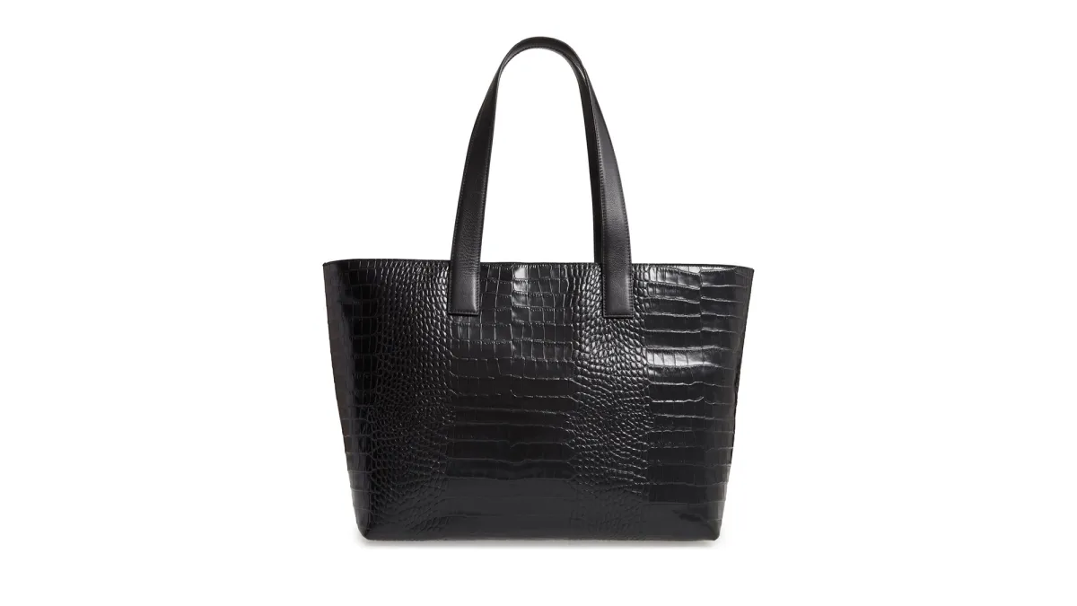 nordstrom celia croc tote black
