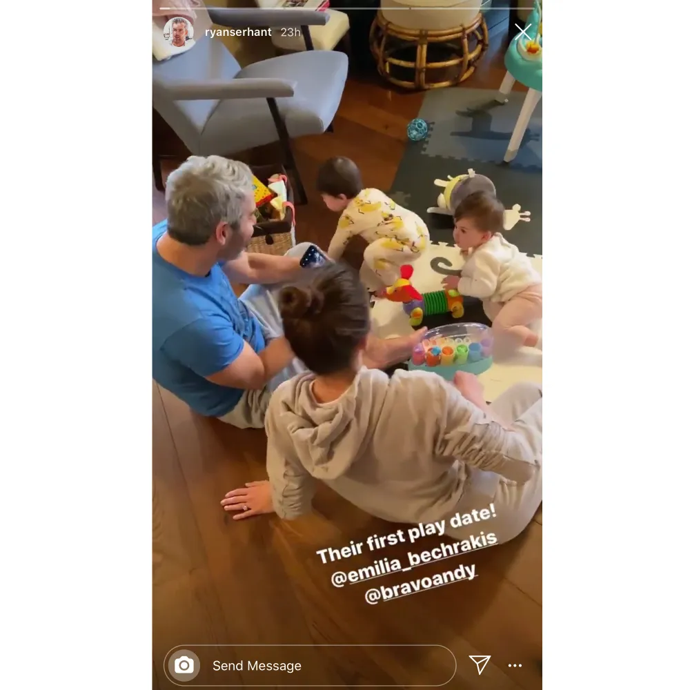 Andy Cohen&rsquo;s Son Benjamin Gave Ryan Serhant&rsquo;s Daughter Zena Kiss During Sweet Playdate