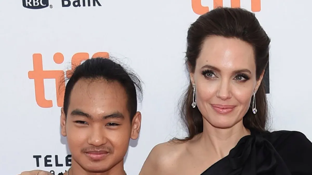 Angelina Jolie With Son Maddox