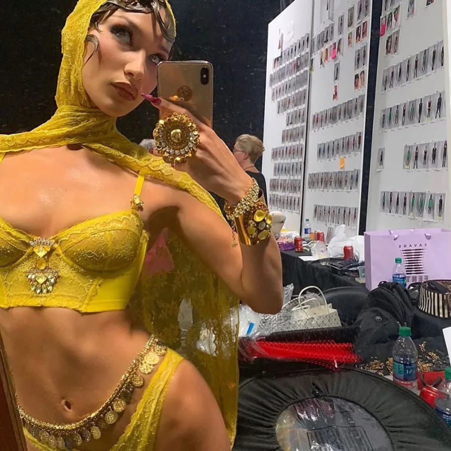 Bella Hadid Wears Fenty Lingerie Instagram