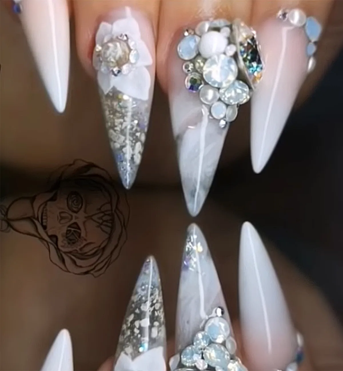 Bride Fathers Ashes Wedding Nails