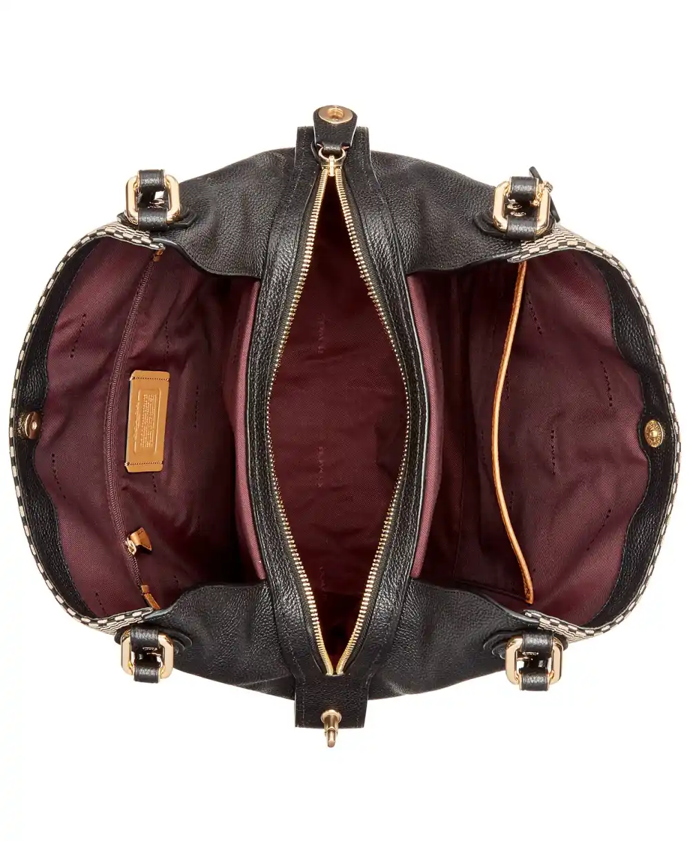 Coach Legacy Jacquard Edie 31 Medium Shoulder Bag inside