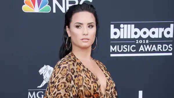 Demi Lovato Israel Backlash Animal Print Dress Red Carpet