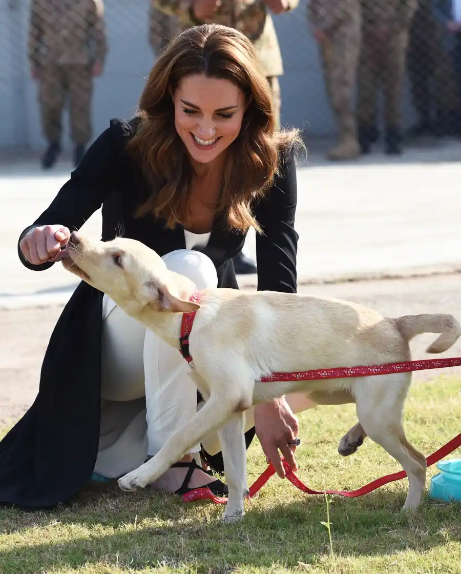 Duchess Kate Prince William Play With Pups on Last Day in Pakistan