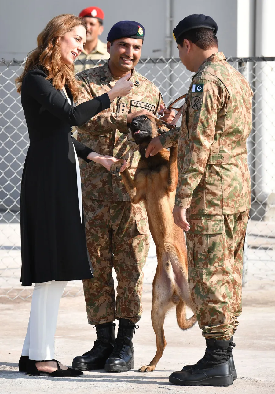 Duchess Kate Prince William Play With Pups on Last Day in Pakistan