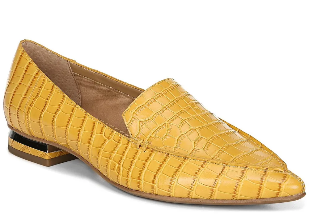 Franco Sarto Starland Flats yellow croc