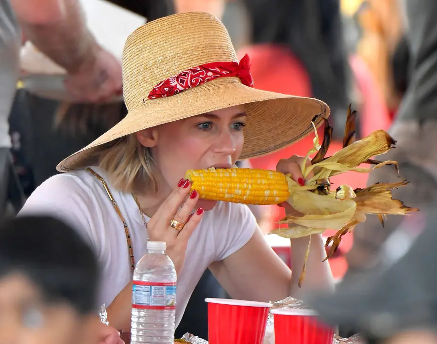 January Jones Eating Corn on the Cob