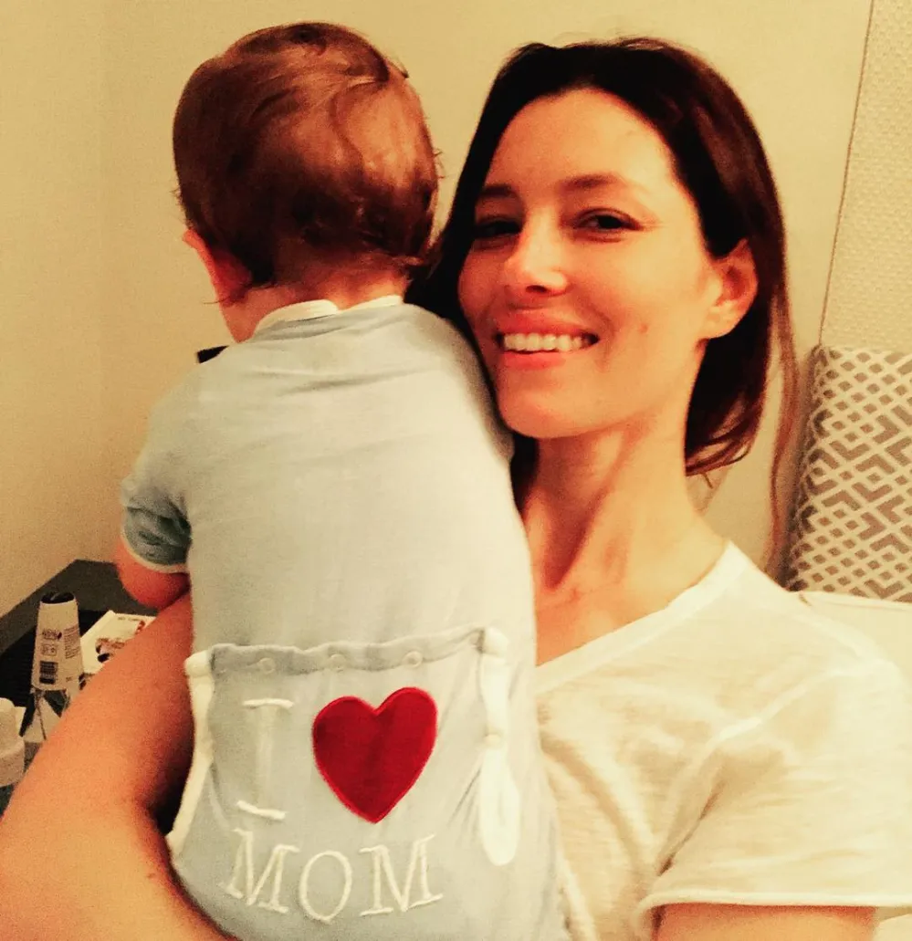 Jessica Biel With Son Silas