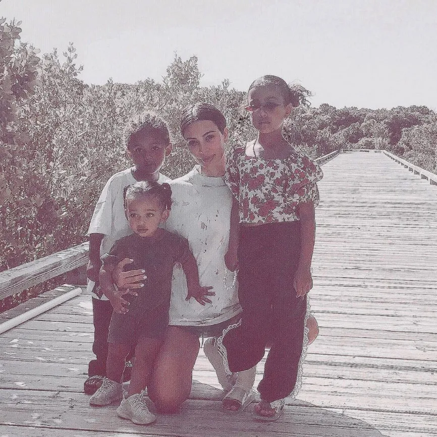 Kim Kardashian and Family Instagram