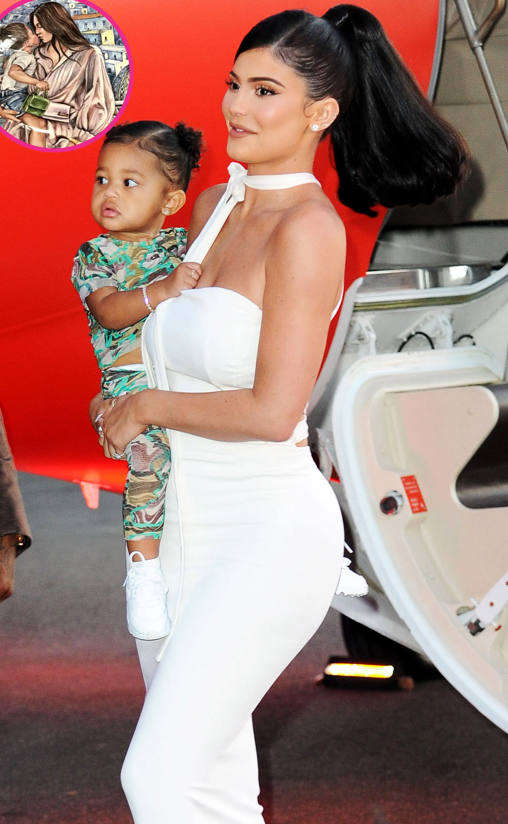 Kylie Jenner Shows Off Painted Dish With Picture of Her and Stormi