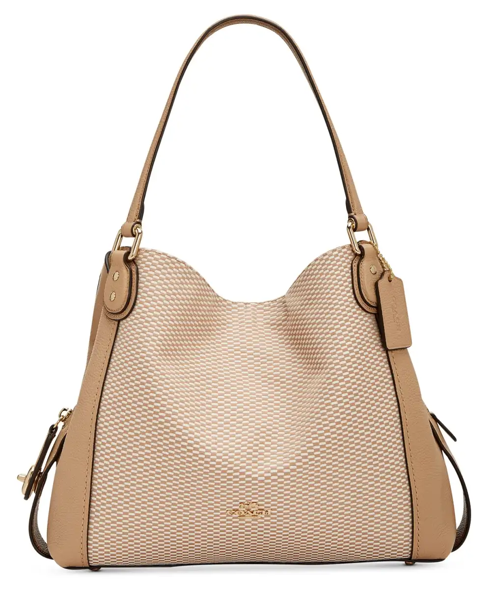 Coach Legacy Jacquard Edie 31 Medium Shoulder Bag gold