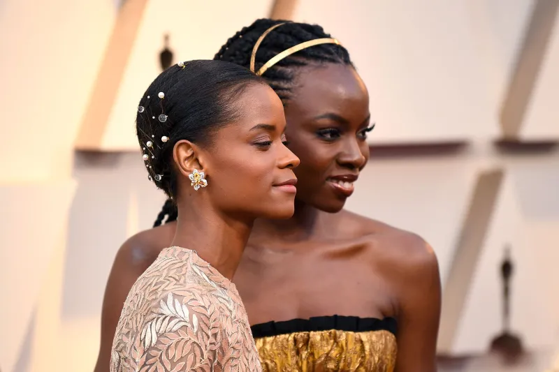 Letitia Wright and Danai Gurira Celebrity Headbands