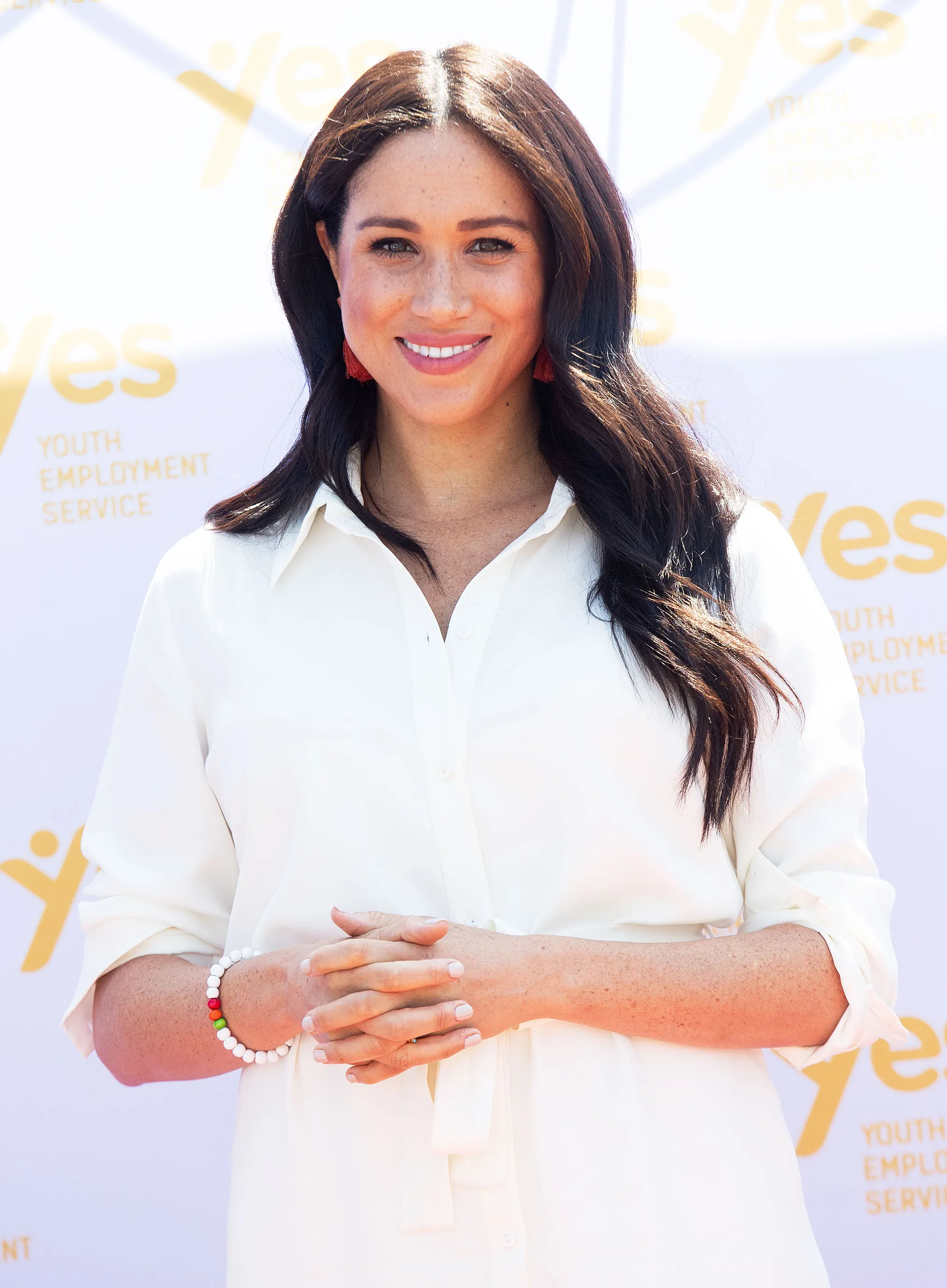 Meghan Markle Africa Tour White Dress October 2, 2019