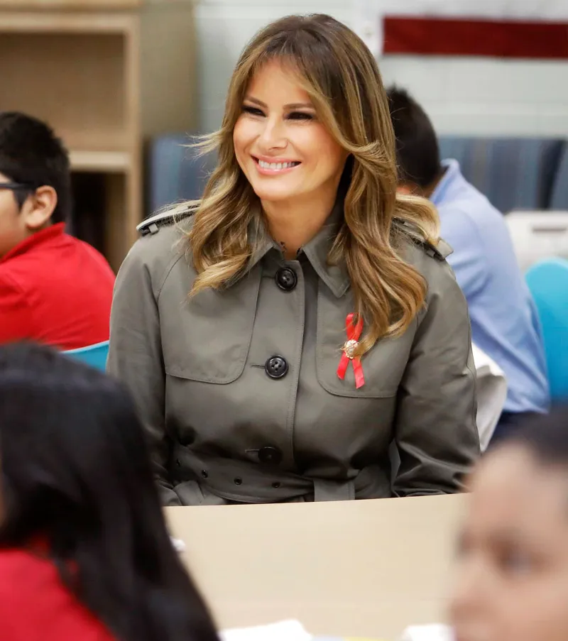 Melania Trump Chic Coat October 30, 2019