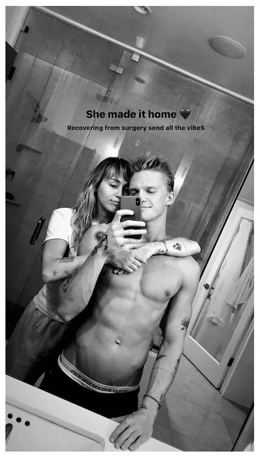 Miley Cyrus and Cody Simpson Instagram Selfie