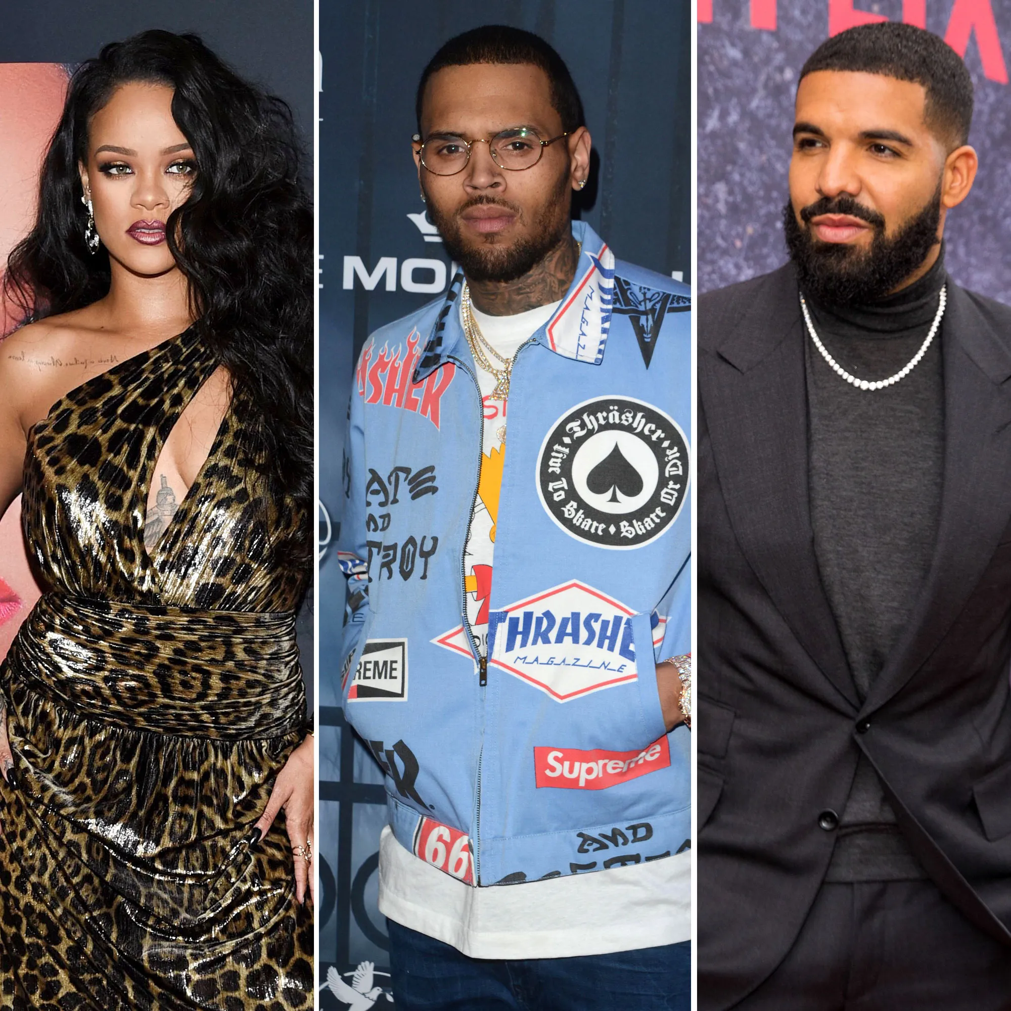 Rihanna and Chris Brown Celebrate Drake's Birthday Separately