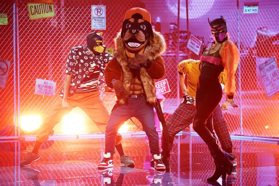Rottweiller Masked Singer Season 2 Two Costume Dress Up Singing Onstage
