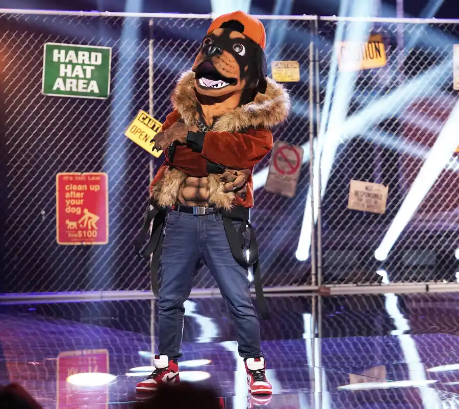 Rottweiller Masked Singer Season 2 Two Costume Dress Up Singing Onstage