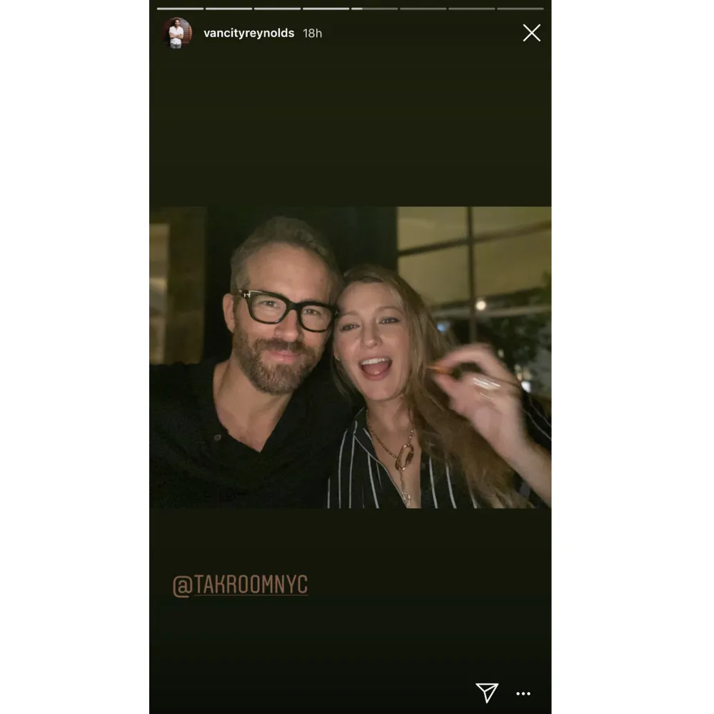 Ryan Reynolds and Pregnant Blake Lively Date Night Selfie