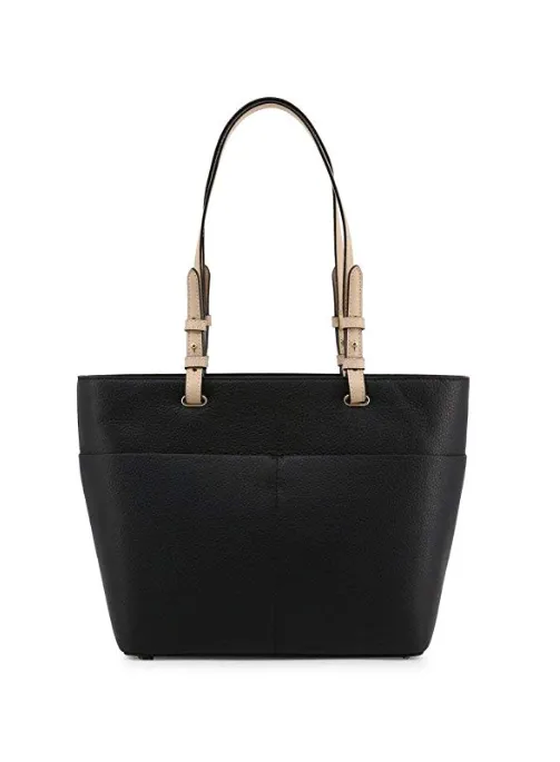 Michael Kors Black Leather Tote Back
