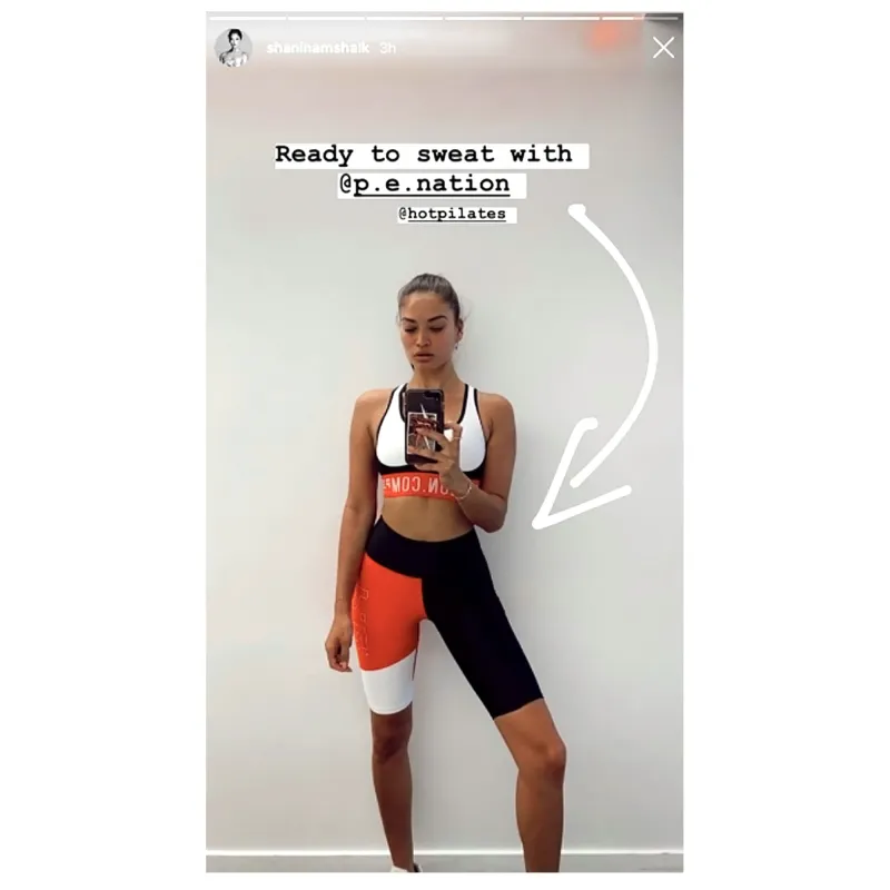Shanina Shaik Stunned Chic Workout Look Hot Pilates