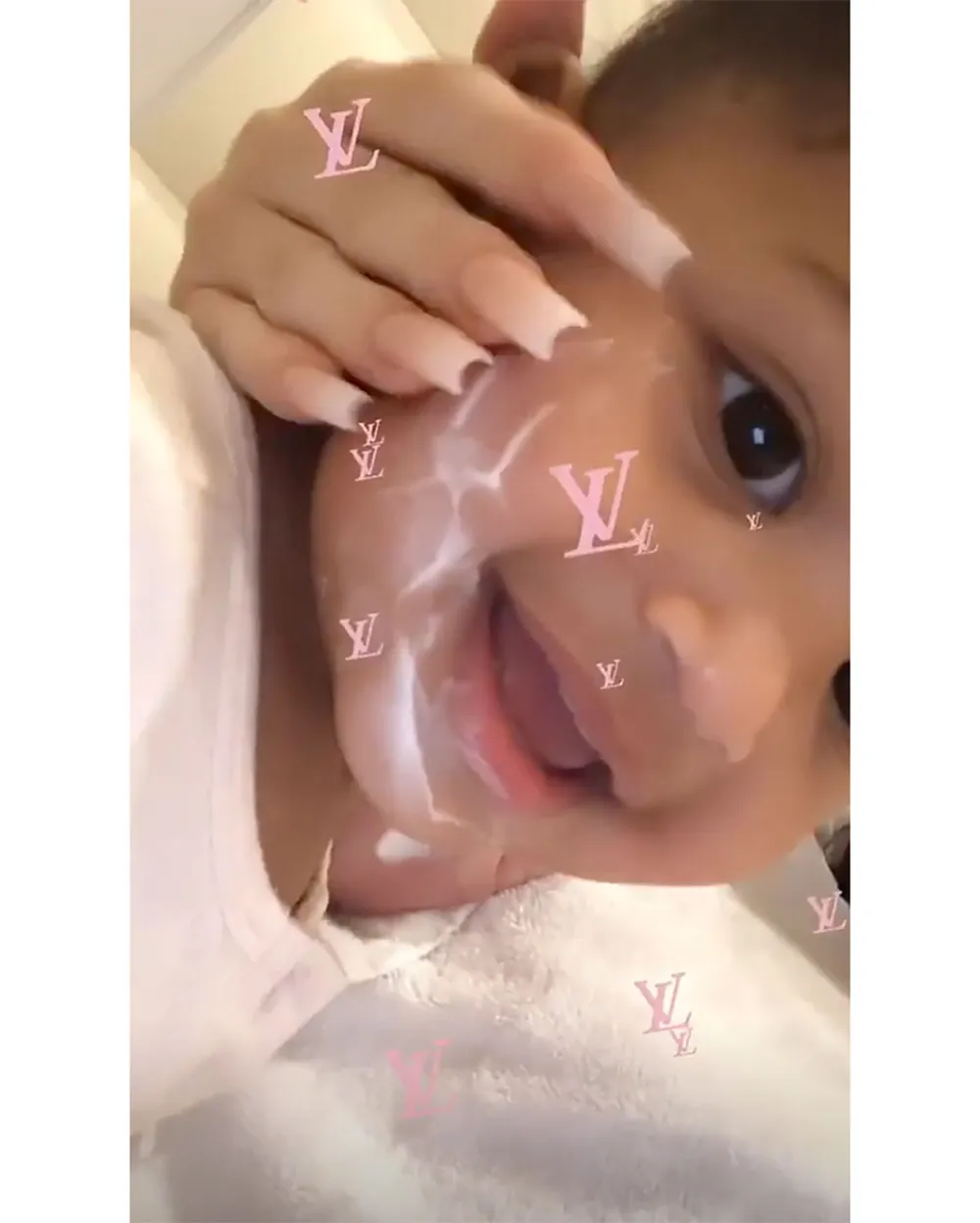 Stormi Plays With Mom Kylie Jenner's New Face Mask