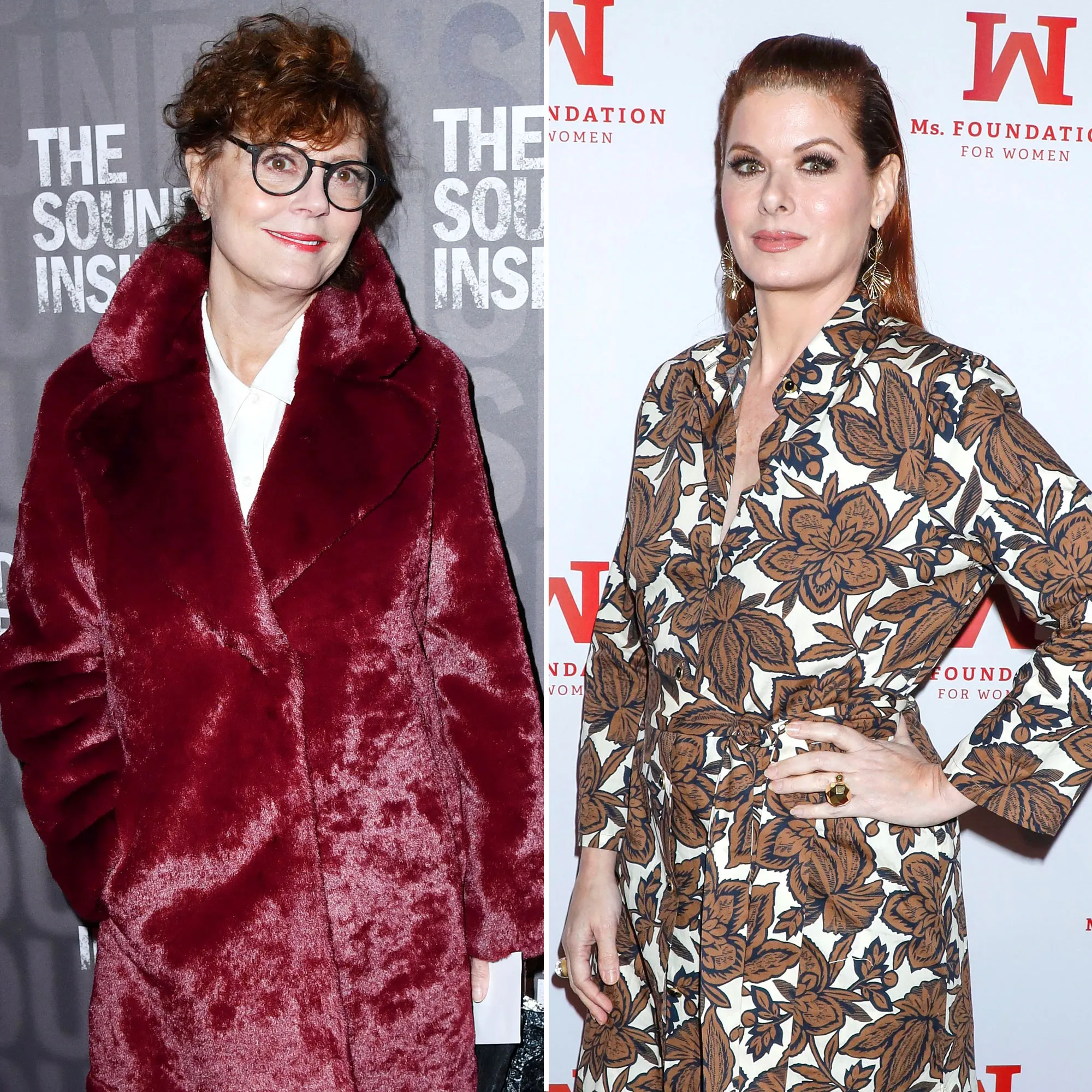 Susan Sarandon Talks Debra Messing Feud