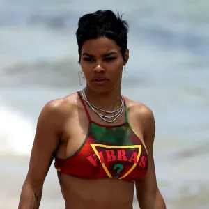 Teyana Taylor Abs Bathing Suit Bikini
