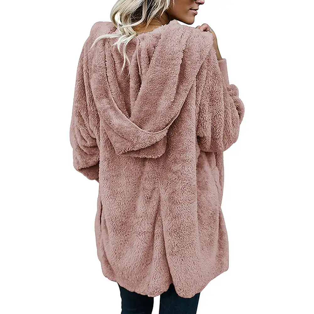 Dokotoo Womens Fuzzy Hooded Cardigan
