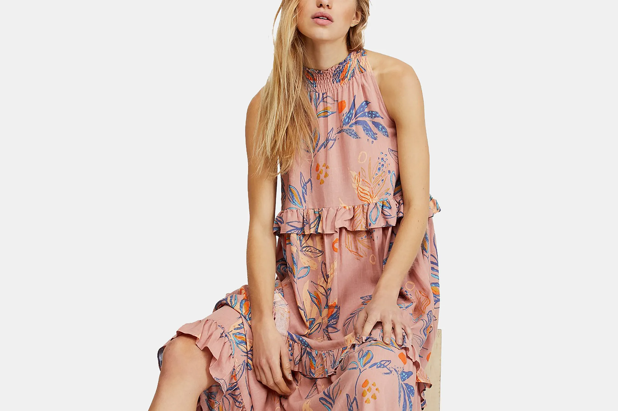 Free People Anita Cotton Printed Maxi Dress