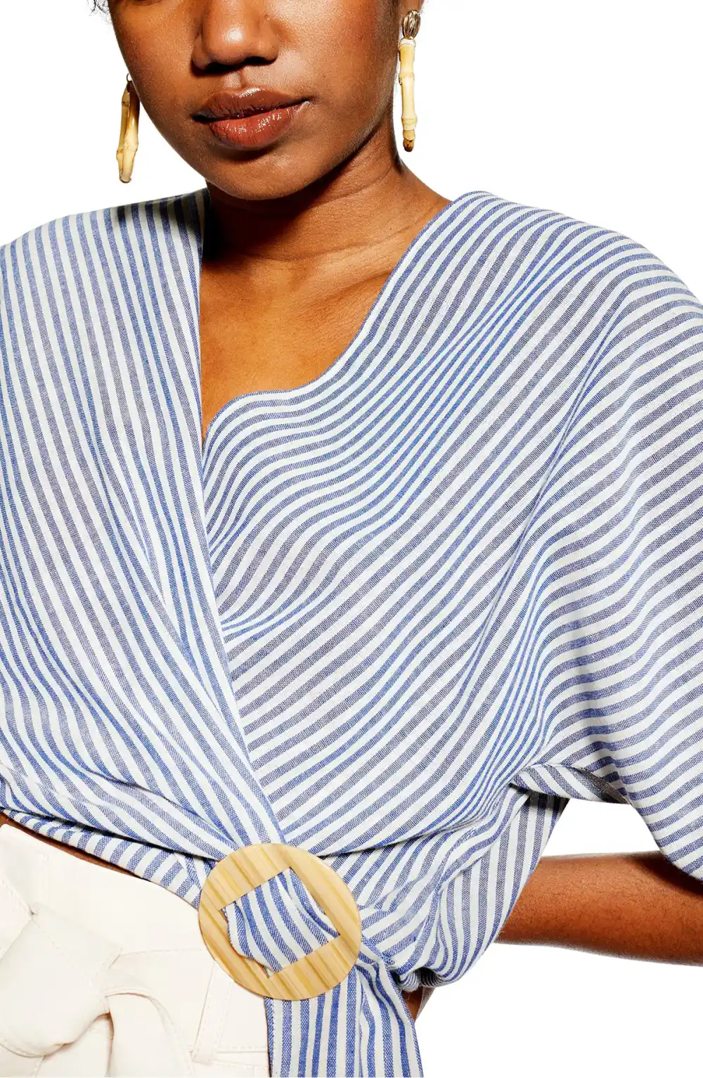 Topshop Buckle Wrap Top