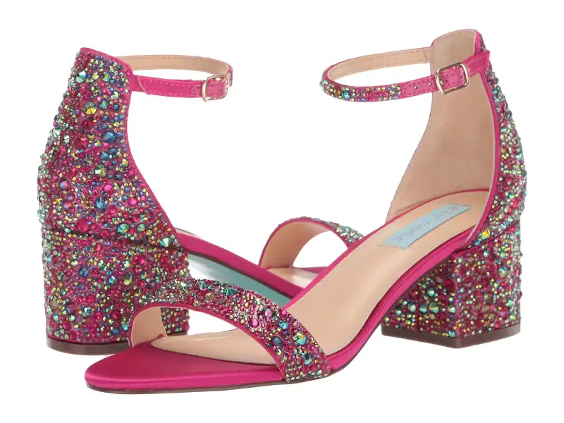 Blue by Betsey Johnson Mari Heeled Sandal (Fuschia Multi)