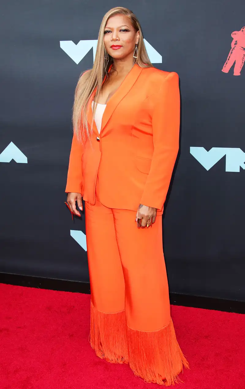 Celebs Wearing Red Suits - Queen Latifah August 26, 2019