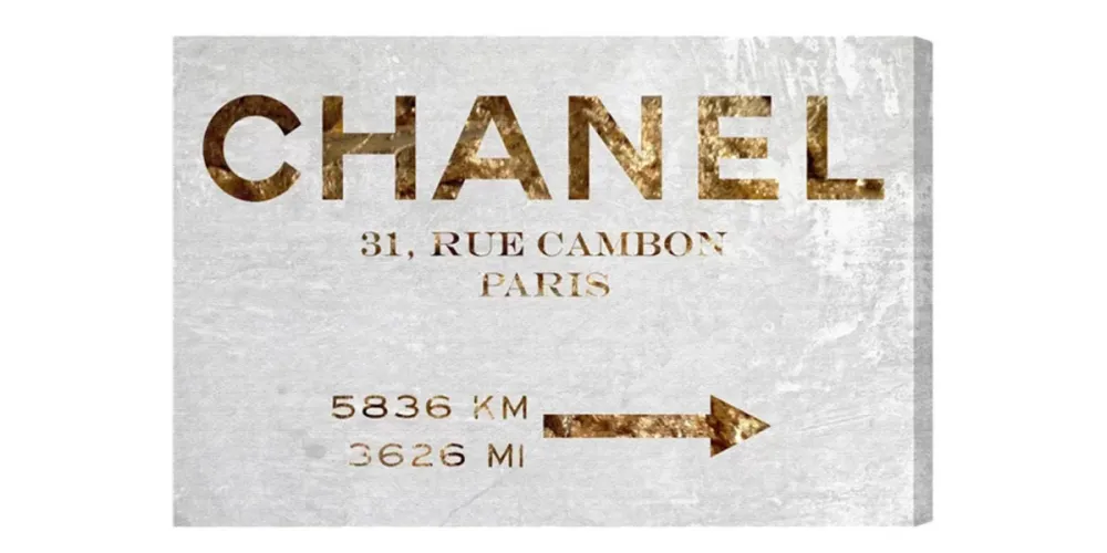 Oliver Gal 'Couture Road Sign Fashion Art' Wrapped Canvas Print 