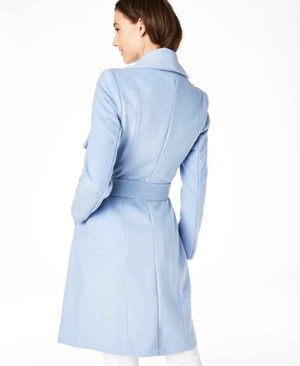 Cole Haan Wrap Coat blue