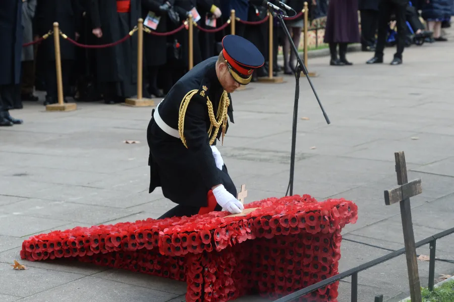 Duchess Meghan Visits Field of Remembrance for 1st Time With Prince Harry