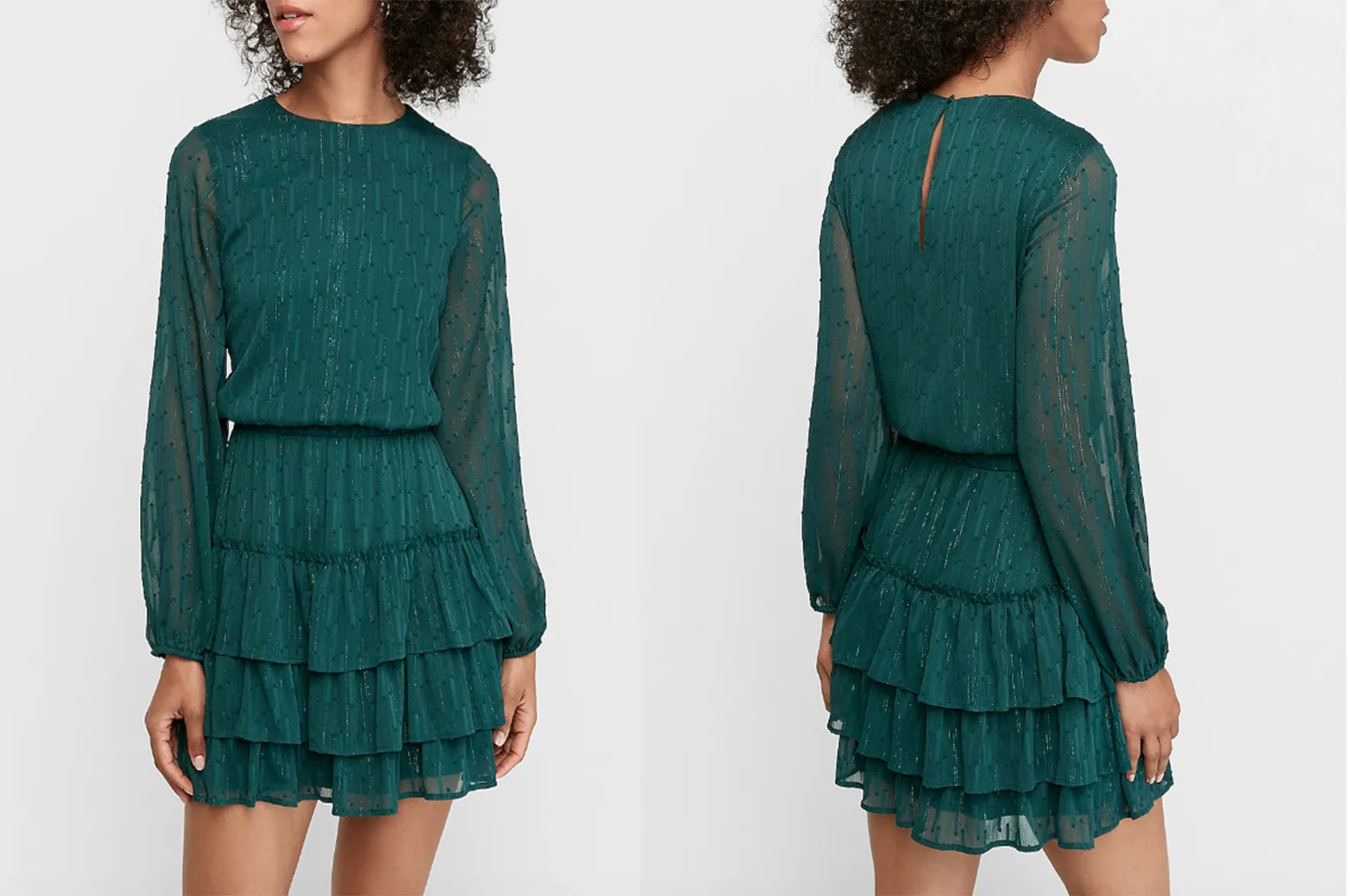 Express Smocked Waist Tiered Dress featured