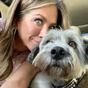 Jennifer Aniston Instagram Selfie With Dog