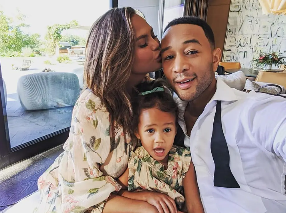 John-Legend,-Chrissy-Teigen-and-Daughter-Luna-Collab-on-Christmas-Release
