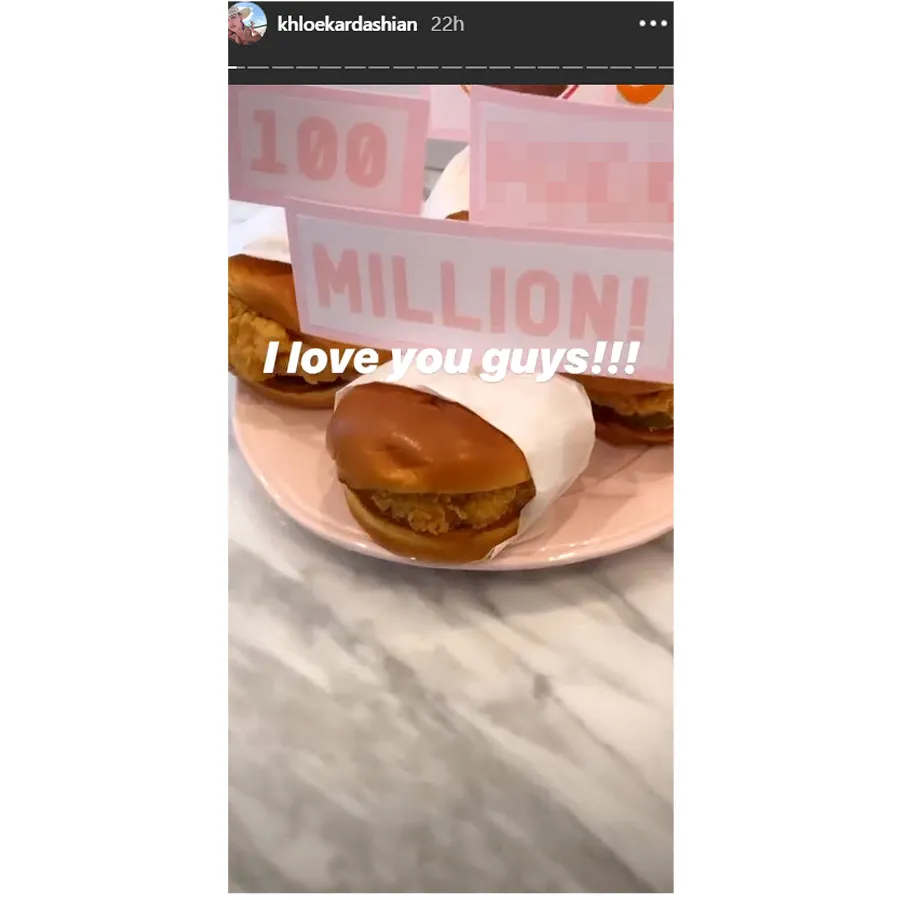 Khloe Kardashian Celebrates 100 Million Instagram Followers With Popeyes