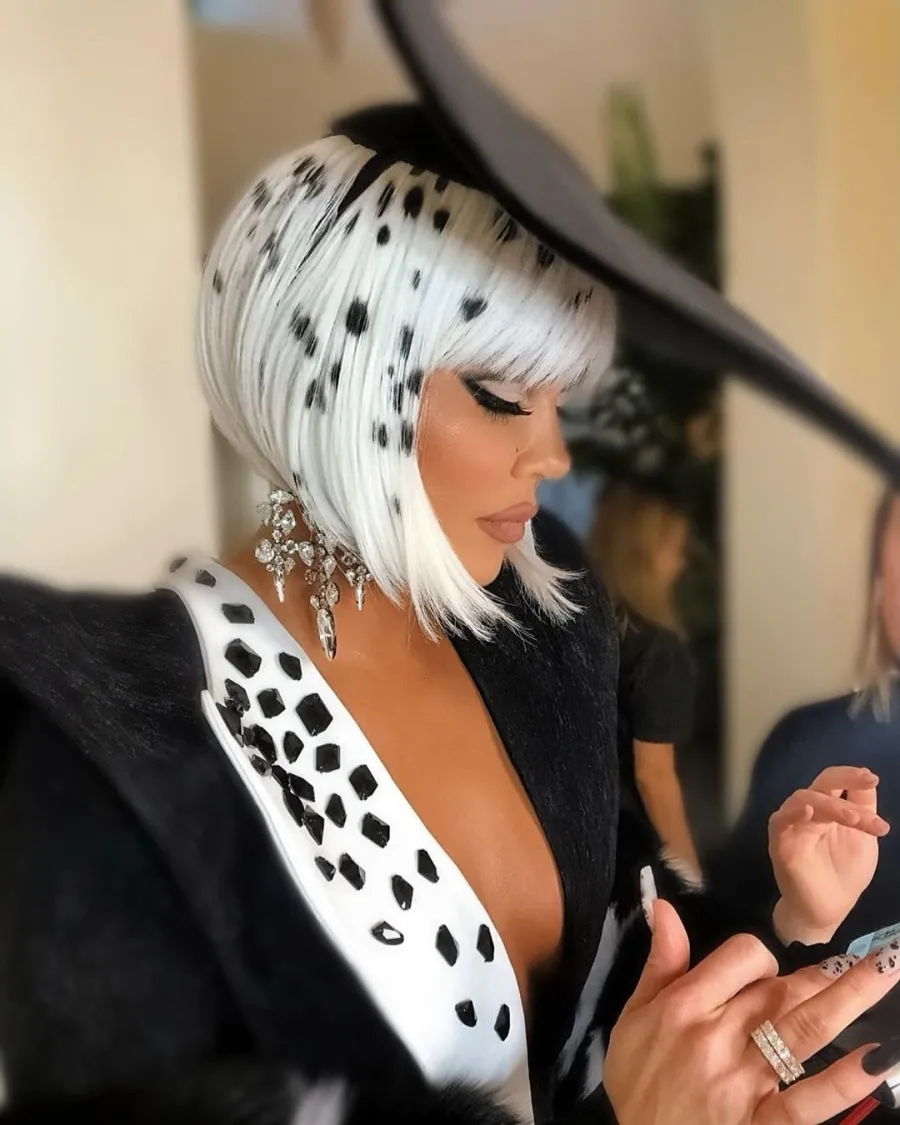 Khloe Kardashian and Her Daughter True Dress as Cruella de Vil and a Dalmatian for Halloween 2019