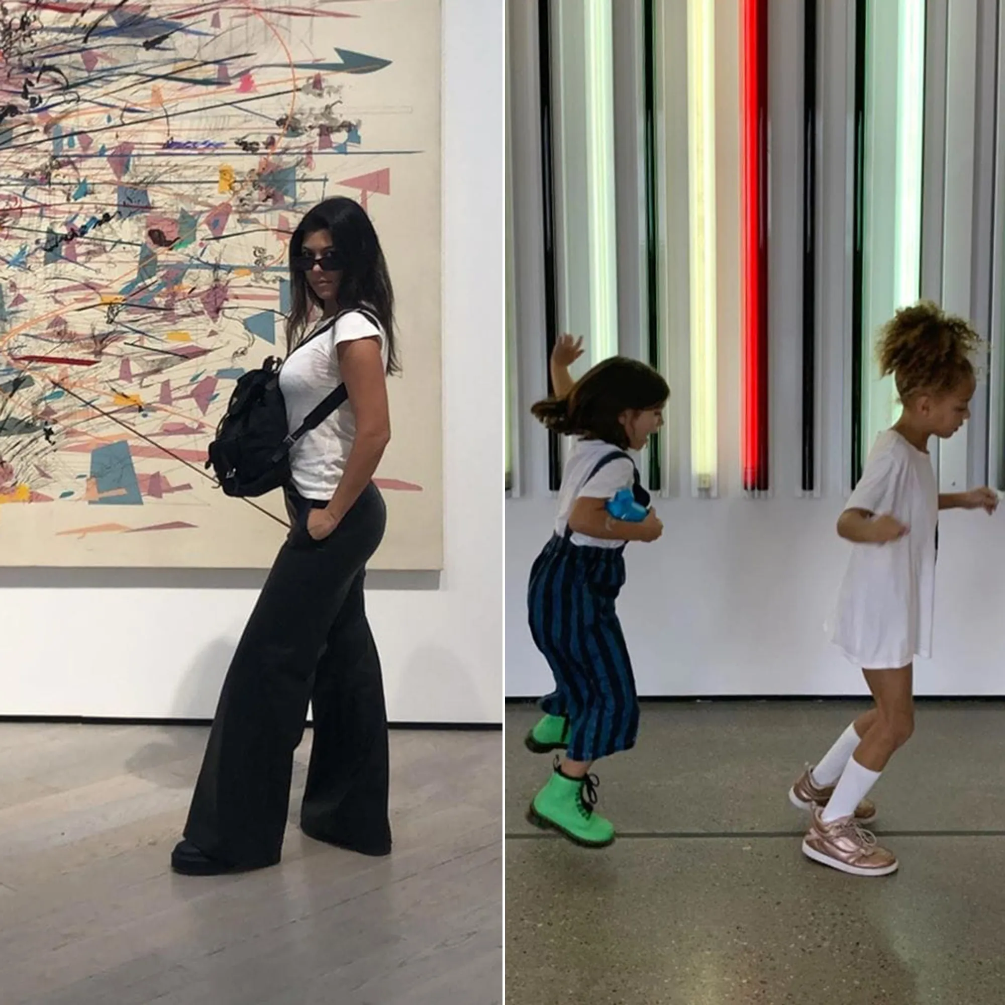 Kourtney Kardashian Explores Art Museum With Mason, Penelope and Reign