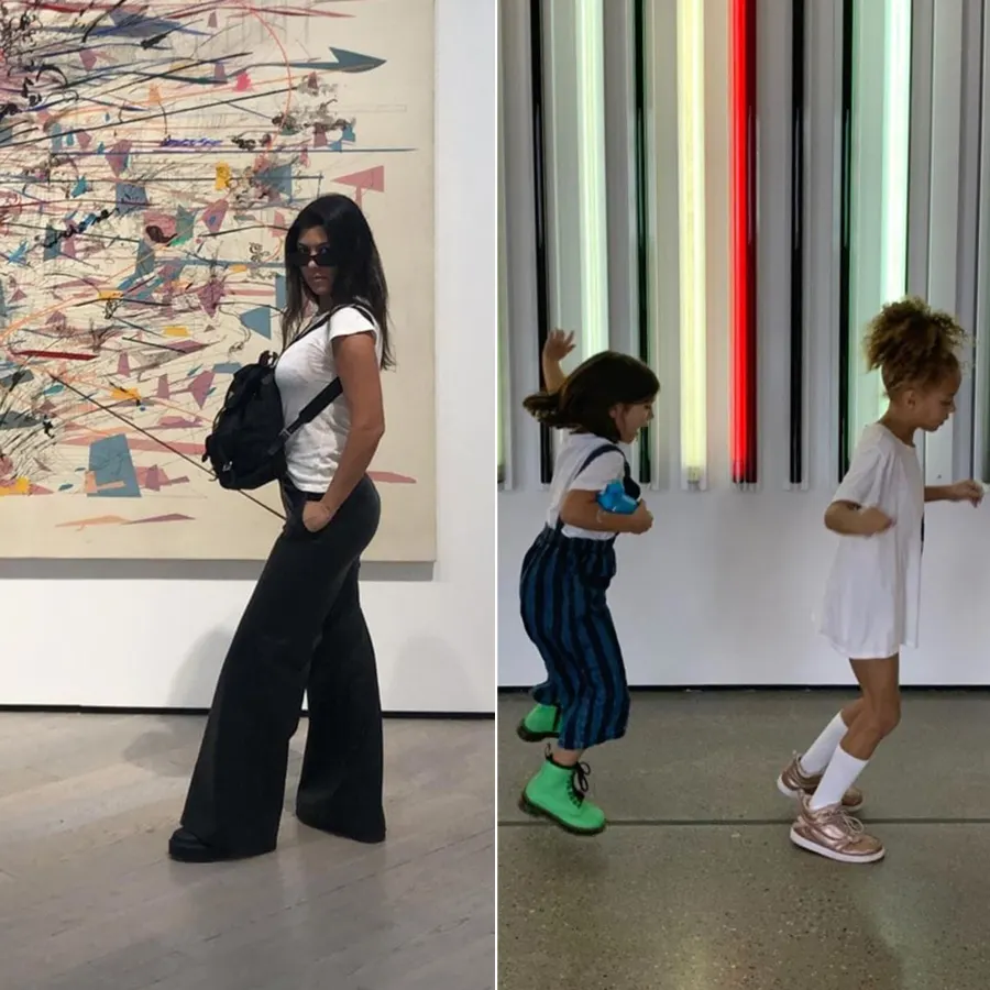Kourtney Kardashian Explores Art Museum With Mason, Penelope and Reign