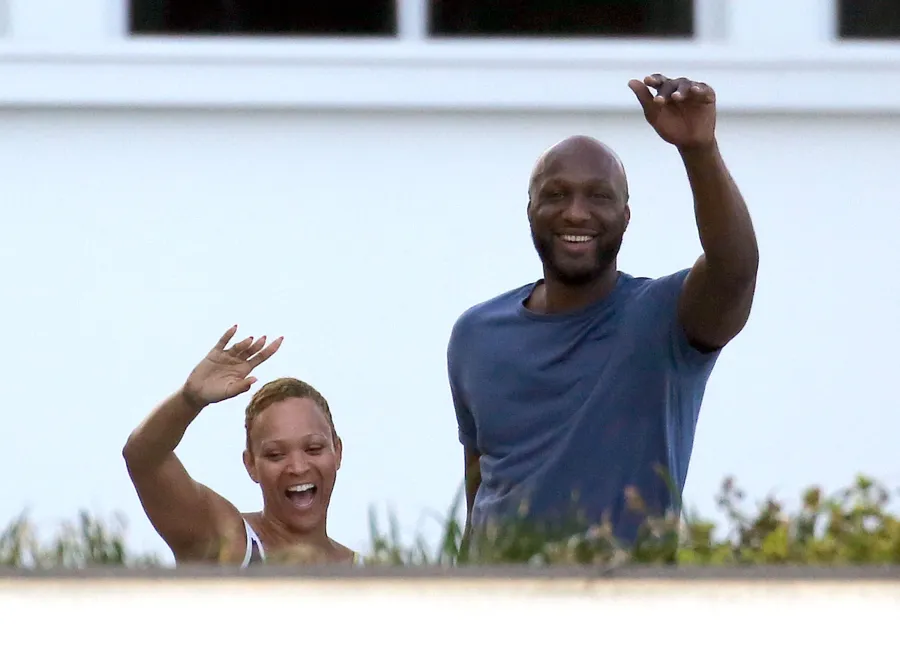 Lamar Odom and Fiancee Sabrina Parr Relax by the Pool After Surprise Engagement