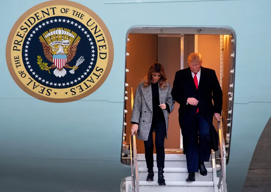 Melania Trump Grey Coat November 12, 2019