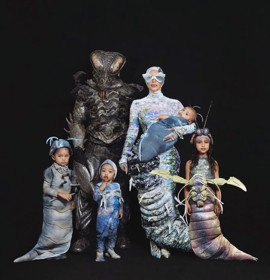 Kim Kardashian North, Saint, Chicago and Psalm West West Worms Halloween